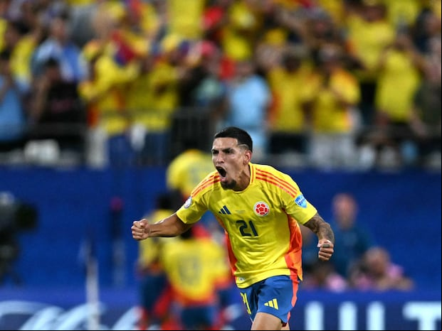 Daniel Muñoz celebra el primer gol de su equipo durante el partido contra Uruguay por la Copa América Conmebol 2024 | Foto: AFP