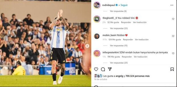 Las confusiones de los hinchas de Vinícius Junior con Rodrigo de Paul.
