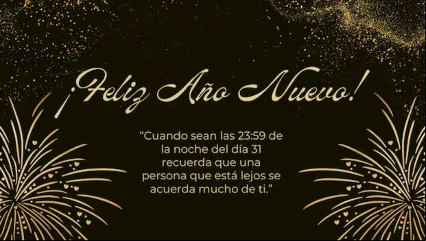 Las mejores tarjetas para enviar al recibir el Año Nuevo 2025. (Imagen: Canva)