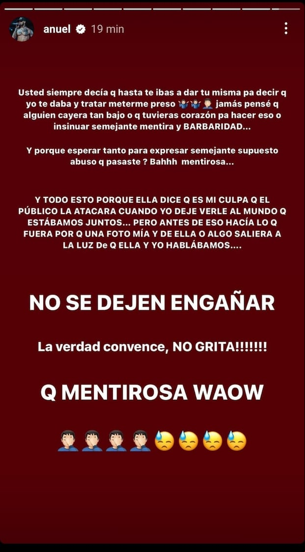 Anuel AA le respondió a Yailin La Más Viral, quien lo acusó de agresiones físicas durante su embarazo (Foto: Anuel AA / Instagram)