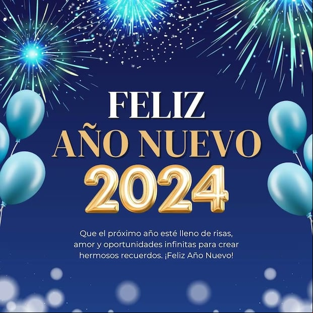 Imágenes con frases para la celebración del Año Nuevo 2024. (Foto: Internet)