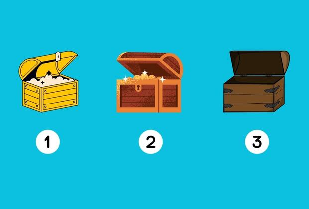 Choose one of the three chests in the image to discover your biggest trauma (Design: Depor).