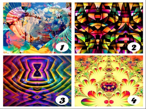 Este test visual te invita a observar 4 cartas de colores y elegir la que más te llame la atención.