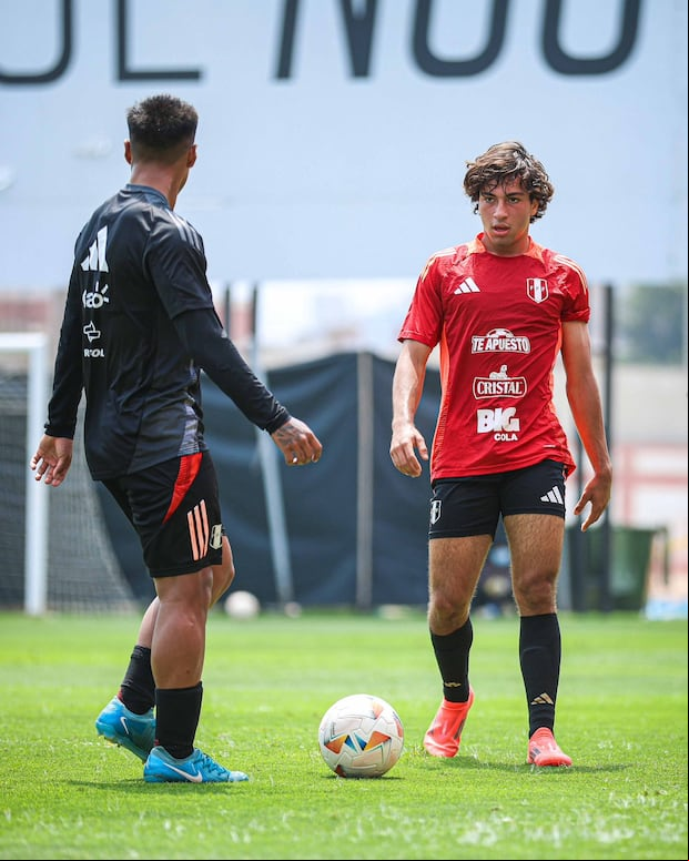 Bassco Soyer durante los entrenamientos de la Selección Peruana Sub-20 en la Videna. (Foto: FPF)
