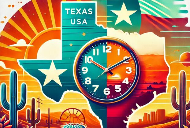Texas' time change in 2025 will occur on the second Sunday in March. | Photo by DALL-E / Open AI