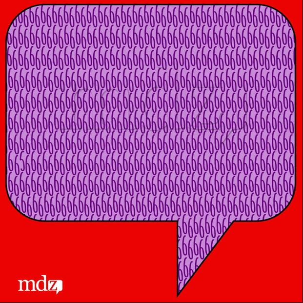 En esta ilustración, que posee un globo de diálogo de color morado con muchos números 6, está el 5. (Foto: MDZ Online)