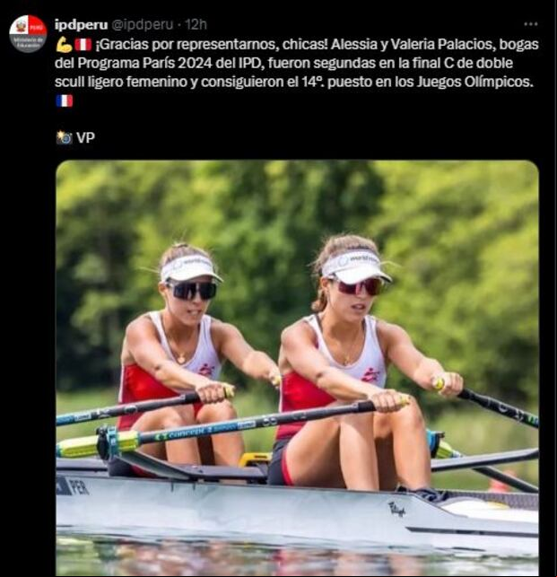 Las gemelas Palacios en el quinto día del Team Perú en París 2024. (IPD)