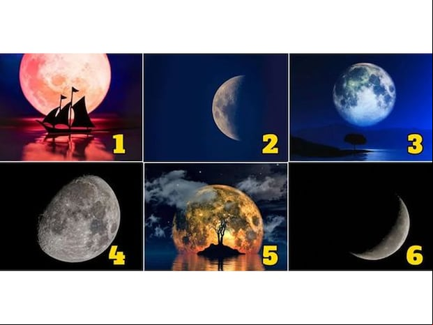TEST VISUAL | Observa detenidamente las 6 lunas que se muestran en la imagen y, sin pensarlo demasiado, elige la que más te atraiga, la que más te identifique y con la que sientas una conexión especial. | estilosdevidas