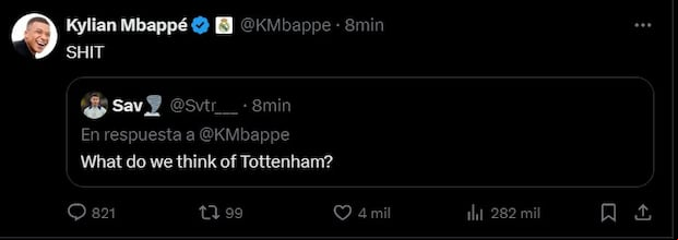 Hackearon a Mbappé: los mensajes que publicó en 'X'. (Foto: X)