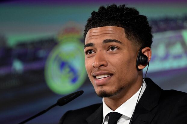 Jude Bellingham fue presentado en Real Madrid. (Foto: AFP)