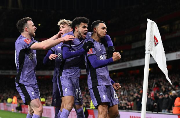 Liverpool celebra la clasificación en FA Cup. (Foto: Getty Images)