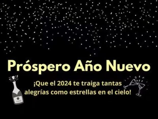 Imágenes con frases para la celebración del Año Nuevo 2024. (Foto: Internet)