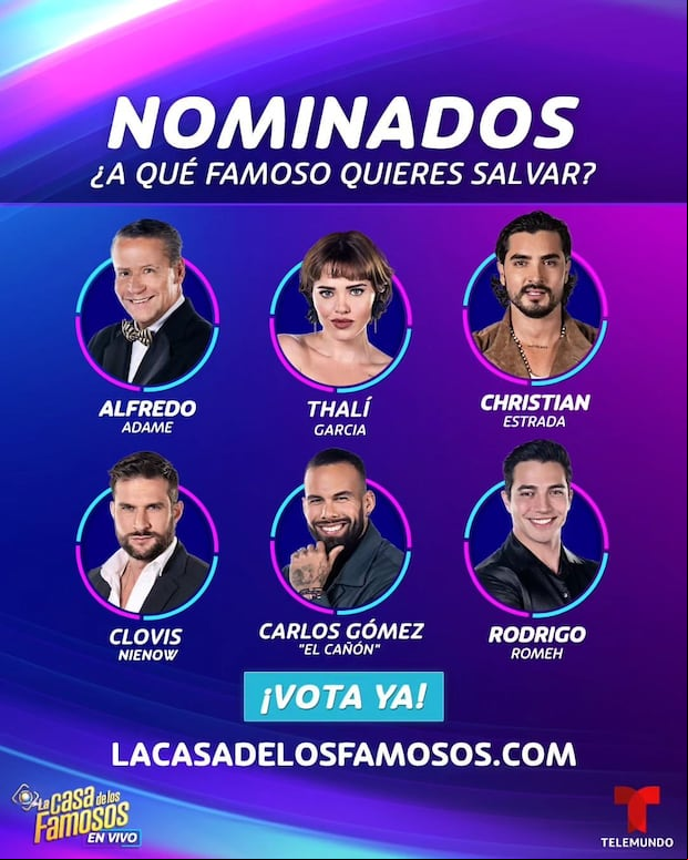 Ellos son los primeros famosos nominados de la cuarta temporada de "La casa de los famosos" (Foto: Telemundo)