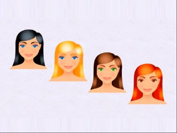 TEST VISUAL | Esta imagen te muestra cuatro mujeres con diferente color de cabello. (Foto: namastest.net)