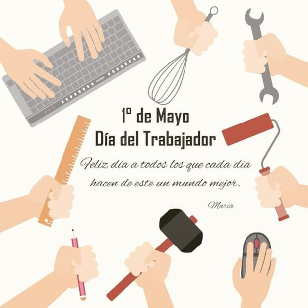 Imágenes Día del Trabajador 2024: postales con mensajes para dedicar (Foto: Internet)