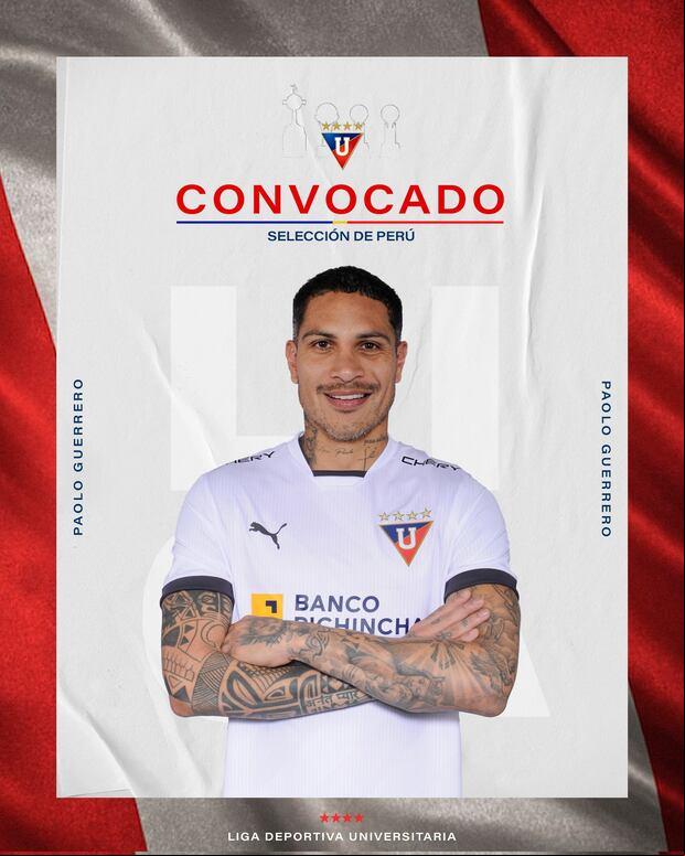 Liga de Quito envió un mensaje a Paolo Guerrero tras su convocatoria. (Foto: LDU)