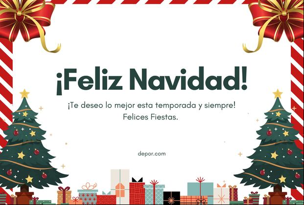 ¡Feliz Navidad! ¡Te deseo lo mejor esta temporada y siempre! Felices Fiestas. | Crédito: Canva / Composición Depor