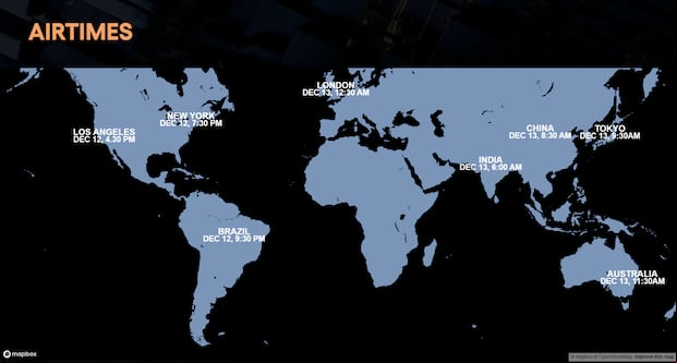 Check the airtimes around the world to watch The Game Awards. | Photo by thegameawards.com