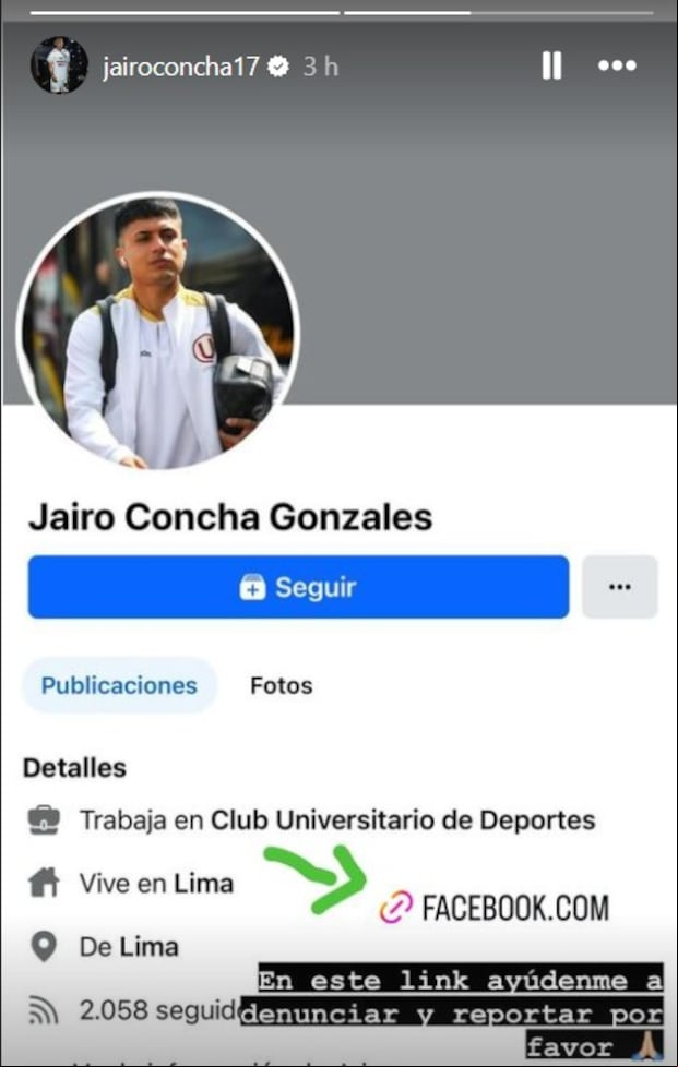 Jairo Concha denunció perfil falso en Facebook. (Foto: Instagram)
