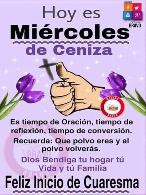 Imágenes para compartir por el Miércoles de Ceniza con tus seres queridos (Foto: Internet).