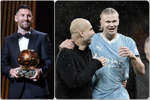 Lionel Messi le ganó a Haaland el Balón de Oro de 2023. (Foto: Getty Images)