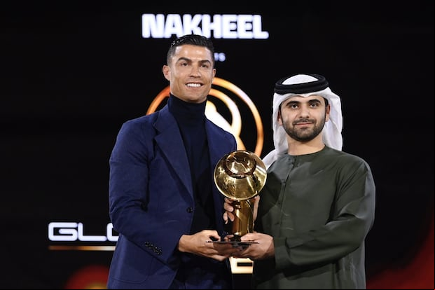 A días de cumplir los 39 años, Cristiano Ronaldo ganó el Premio Maradona por ser el máximo goleador del 2023. (Foto: X).
