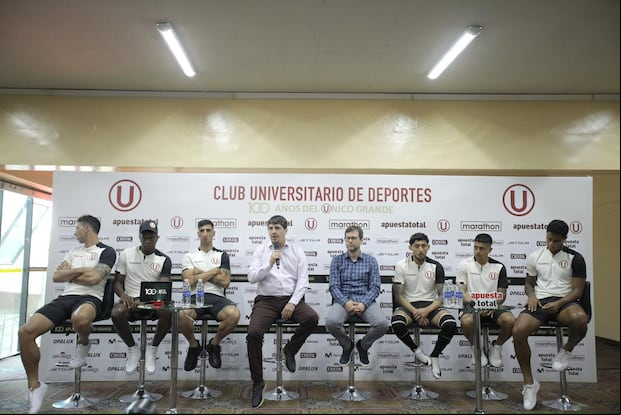 Jairo Concha fue presentado este viernes junto a los otros refuerzos de Universitario de Deportes. (Foto: Joel Alonzo/ @photo.gec)