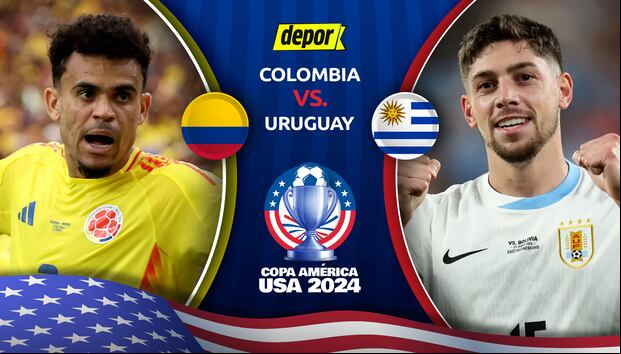 Colombia vs Uruguay por la semifinales de la Copa América 2024. (Diseño: Depor).