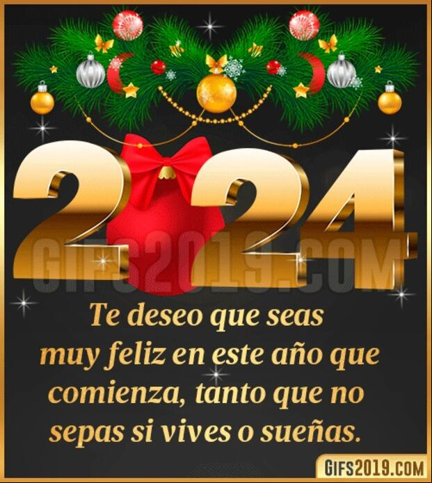 Imágenes con frases para la celebración del Año Nuevo 2024. (Foto: Internet)