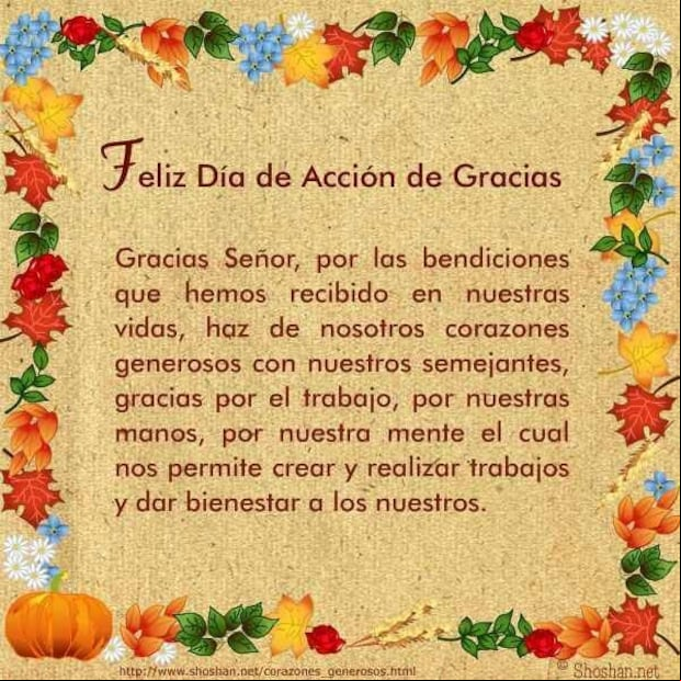 Imágenes para compartir por el Día de Acción de Gracias. (Foto: Internet)