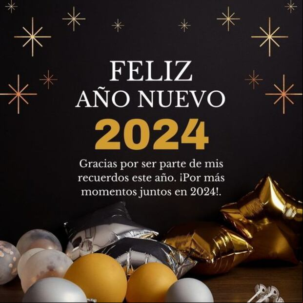 Imágenes de Año Nuevo 2024 para dedicar, saludar y compartir (Foto: Pinterest)
