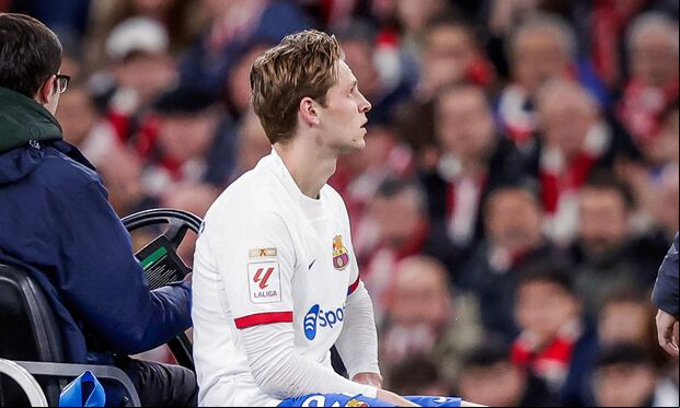 Frenkie de Jong sufrió una lesión y estará fuera de las canchas un mes. (Foto: Getty Images)