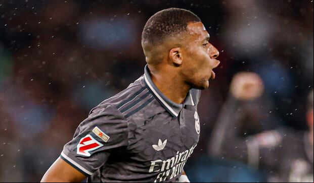 Kylian Mbappé anotó un gol en el reciente triunfo ante Celta de Vigo. (Foto: Real Madrid)