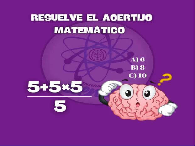 Utiliza tu capacidad intelectual para obtener la solución de este reto matemático. | Foto: enséñame de ciencia