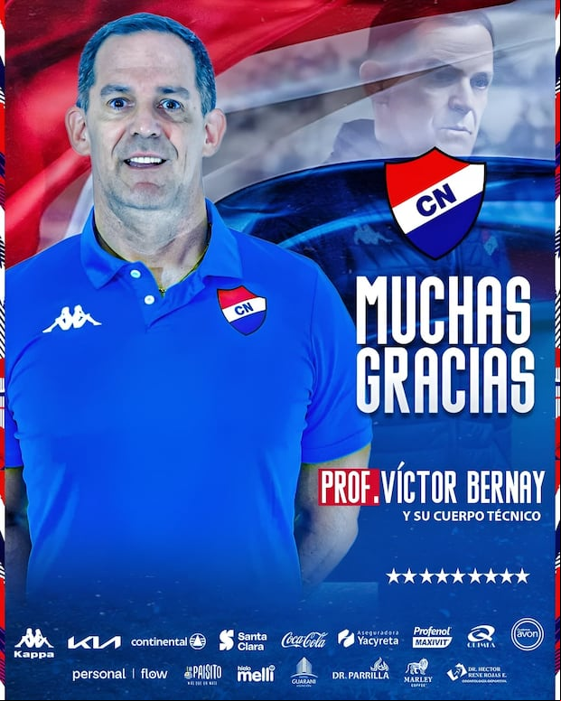 Nacional confirmó la salida de Víctor Bernay. (Imagen: Nacional de Paraguay)