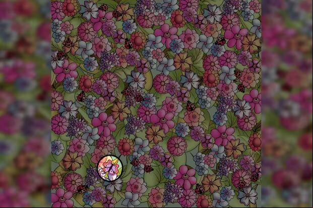 Localiza la mariposa escondida entre las flores en menos de 15 segundos en este desafío visual (Foto: Depor)