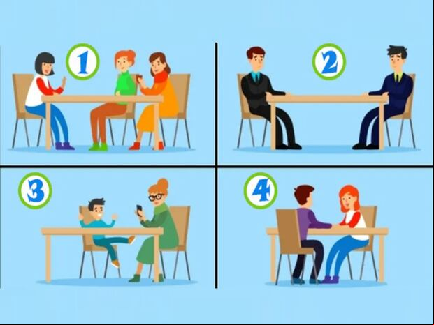 TEST VISUAL | Esta imagen te permite apreciar personas sentadas en diferentes mesas. (Foto: namastest.net)