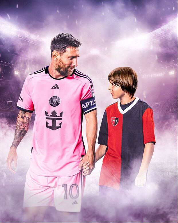 Así promociona el Inter Miami el duelo frente a Newell's de Rosario.
