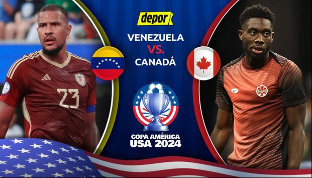 Venezuela y Canadá juegan por los cuartos de final de la Copa América 2024. (Diseño: Depor)
