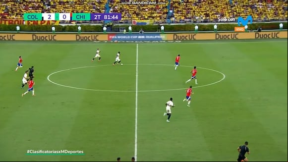Gol de Jhon Durán para el 3-0 de Colombia vs. Chile. (Video: Movistar)
