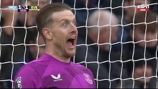 Lo intimidó con sus gestos: Pickford atajó un penal a Haaland y el City sigue sin ganar en la Premier