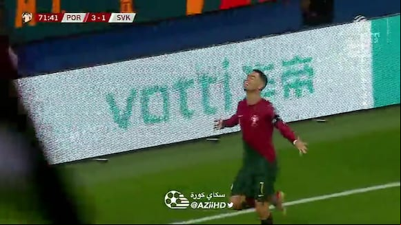 Gol de Cristiano Ronaldo para el 3-1 de Portugal vs. Eslovaquia. (Video: Polsat Sport)