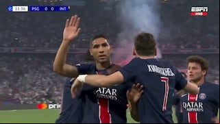 ¡Tiki-taka! Gol de Hakimi para el 1-0 del PSG vs. Inter, en la final de la Champions