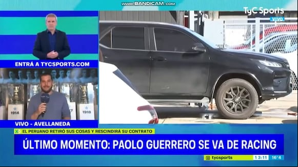 TyC Sports informó sobre la salida de Paolo Guerrero de Racing Club. (Video: TyC Sports)