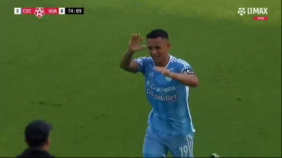 Gol de Yoshimar Yotún para el 3-0 de Sporting Cristal vs. Sport Huancayo. (Video: L1 MAX)
