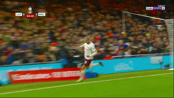 Gol de Haaland para el 3-0 de Manchester City vs. Luton. (Video: Bein Sports)