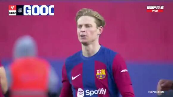 Frenkie de Jong y el gol del 3-0 de Barcelona vs. Getafe. (Video: ESPN)
