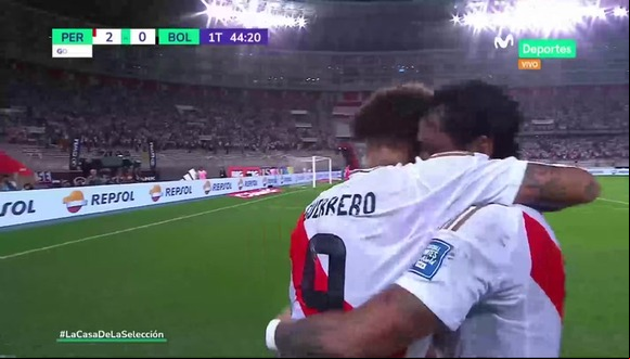 Gol de Paolo Guerrero para el 2-0 de Perú vs. Bolivia por Eliminatorias rumbo al Mundial 2026 (Video: Movistar Deportes).
