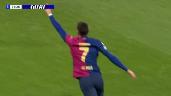 Gol de Ferrán Torres para el 2-1 de Barcelona frente a Borussia Dortmund. (Video: ESPN)