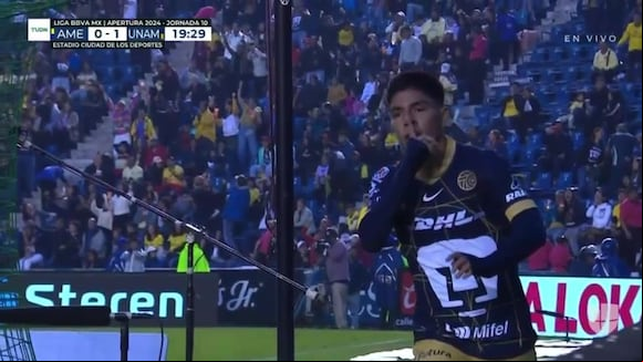 Piero Quispe marcó en Pumas vs. América. (Video: Univisión)